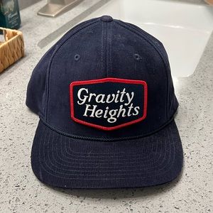 Navy blue corduroy flat bill hat